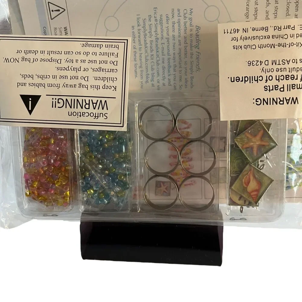 Simply Beads Kit of the Month Club Beading Party Glass Charms Set Sealed